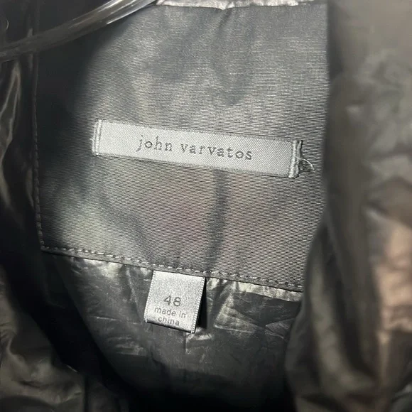 John Varvatos Zip Front Quilted Hoodie Jacket Size 48(S/M)